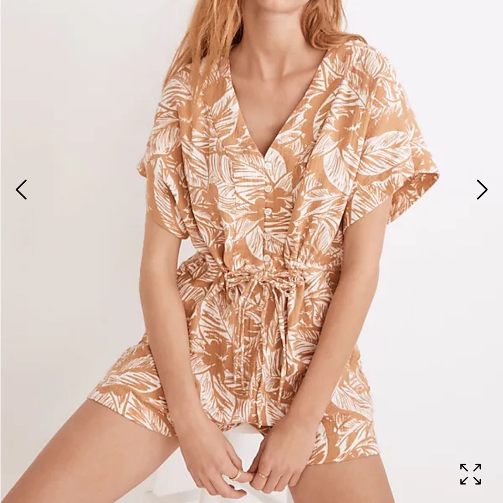 Madewell Lightspun Drawstring Romper Coverup Size XXS